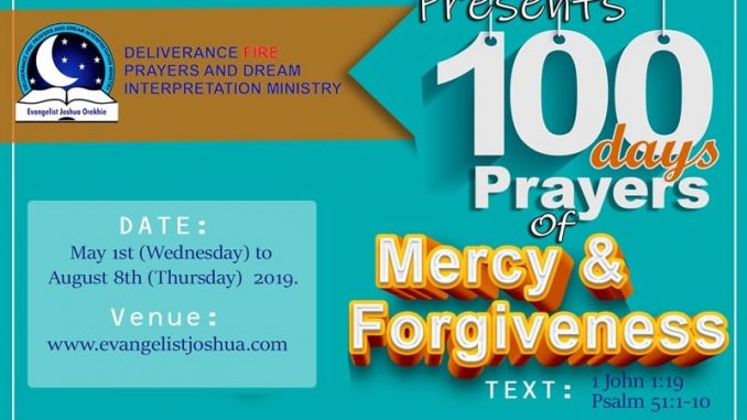 100 DAYS PRAYER OF MERCY AND FORGIVENESS,