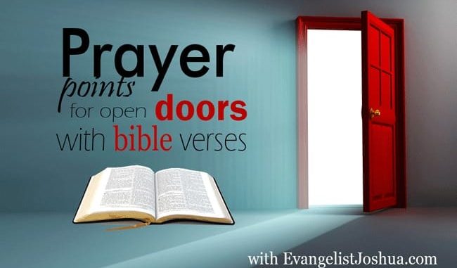 Prayers for Open Doors with Bible verses