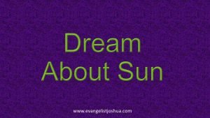 Dream About Sun