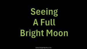 Seeing A Full Bright Moon