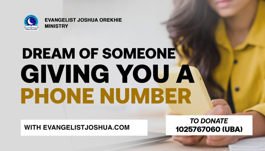 The phone number in your dream represent the power to connect with others, it can represents the power to connect with others. It can represent someone important in your life whom you are eager to meet for one thing or the other.