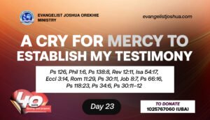 40 days fasting an prayer