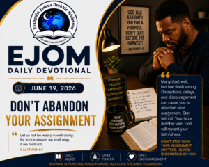 Don't Abandon Your Assignment